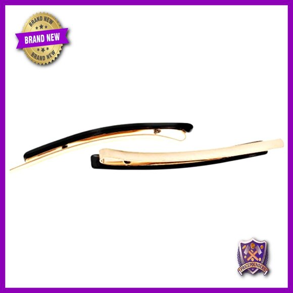 Gold Wire Bobby Pin Pair, Handmade in France, 2.75 Inches Long
